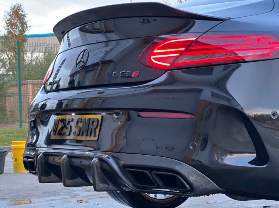 Mercedes W205 C63s/C63 Coupé 2DR Carbon Fibre Diffuser - OEM+ CT STYLE - KITS UK