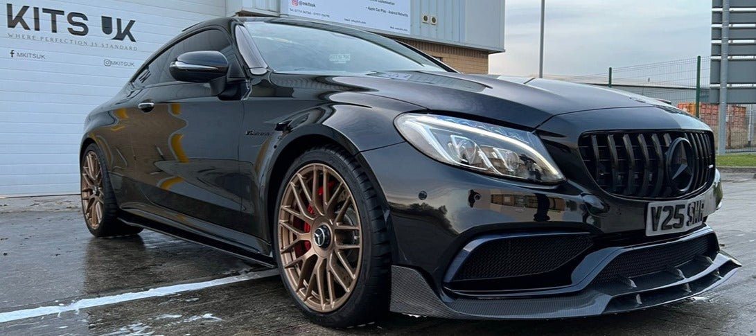 Mercedes C63s/C63 W205 Coupé Carbon Fibre Splitter - B - STYLE - KITS UK