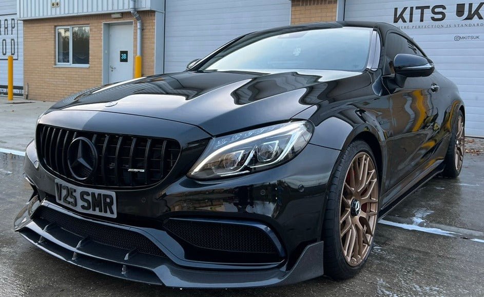 Mercedes C63s/C63 W205 Coupé Carbon Fibre Splitter - B - STYLE - KITS UK