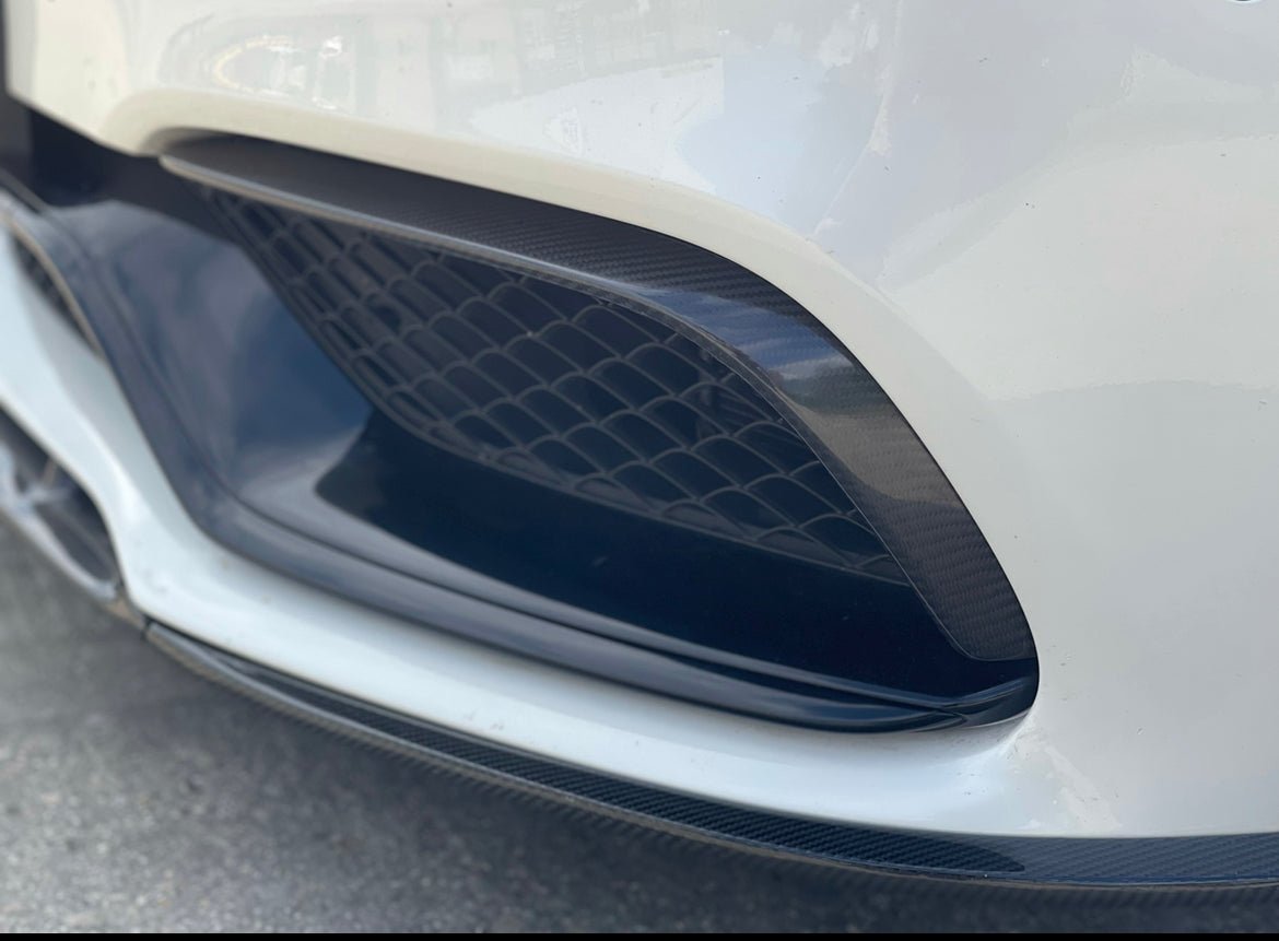 Mercedes Benz C63/C63S W205 Coupé & Saloon Carbon Fibre Bumper Canards - KITS UK