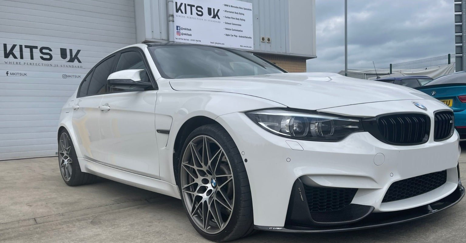 BMW M3/M4 (F80/F82/F83) MP Style Carbon Fibre Splitter (3pcs) - KITS UK