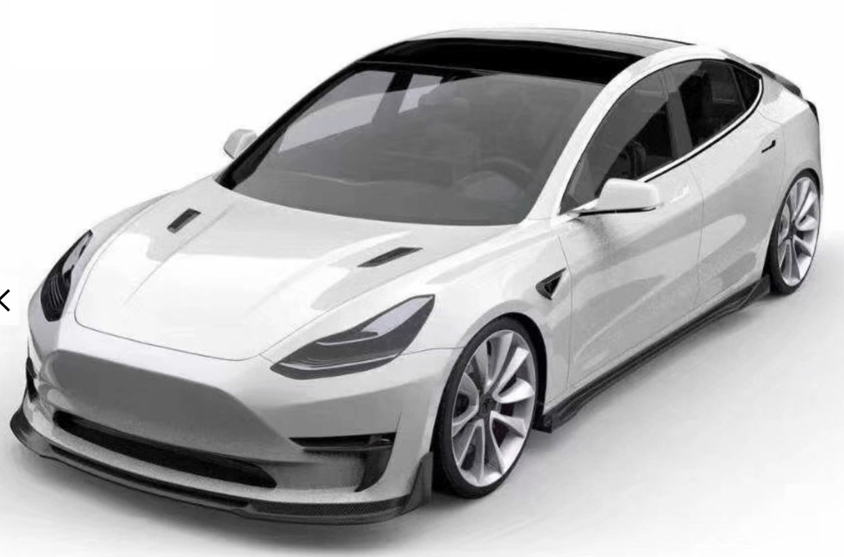 TESLA Model 3 - Carbon Fibre Splitter - KITS UK