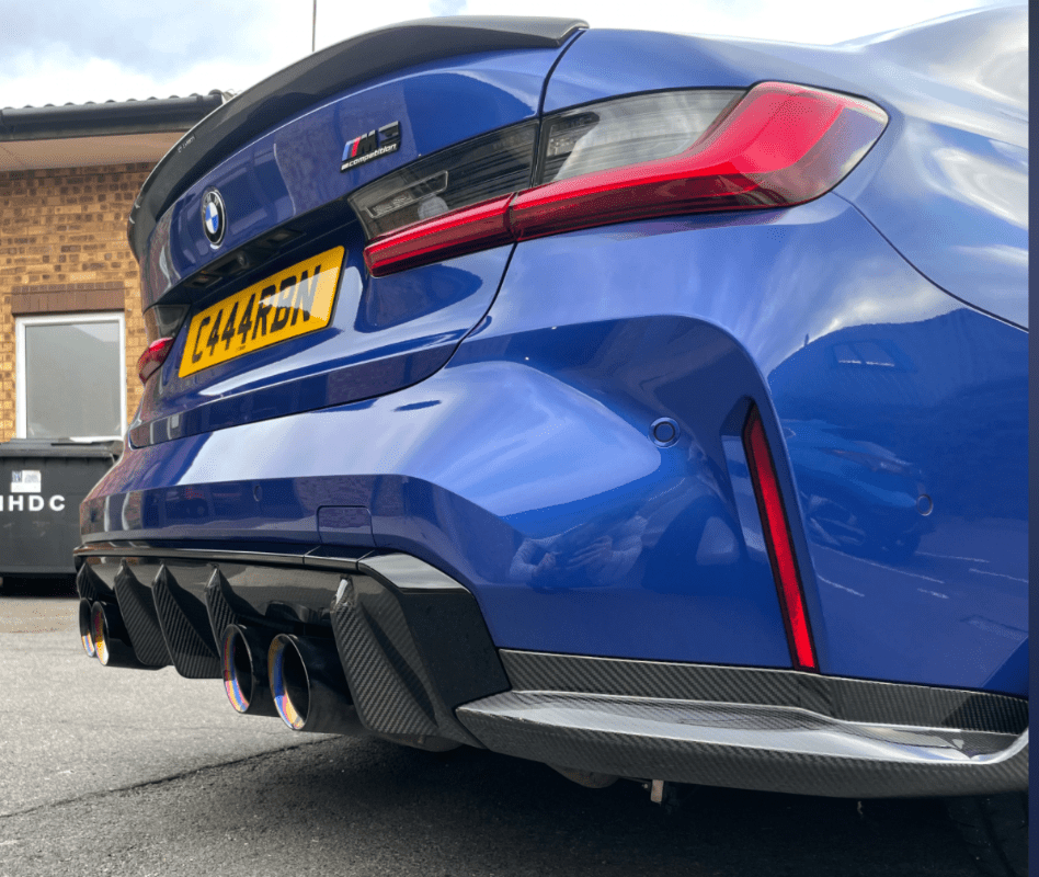 BMW G82/G83 M4 - Carbon Fibre Rear Bumper Corners MP Style - KITS UK