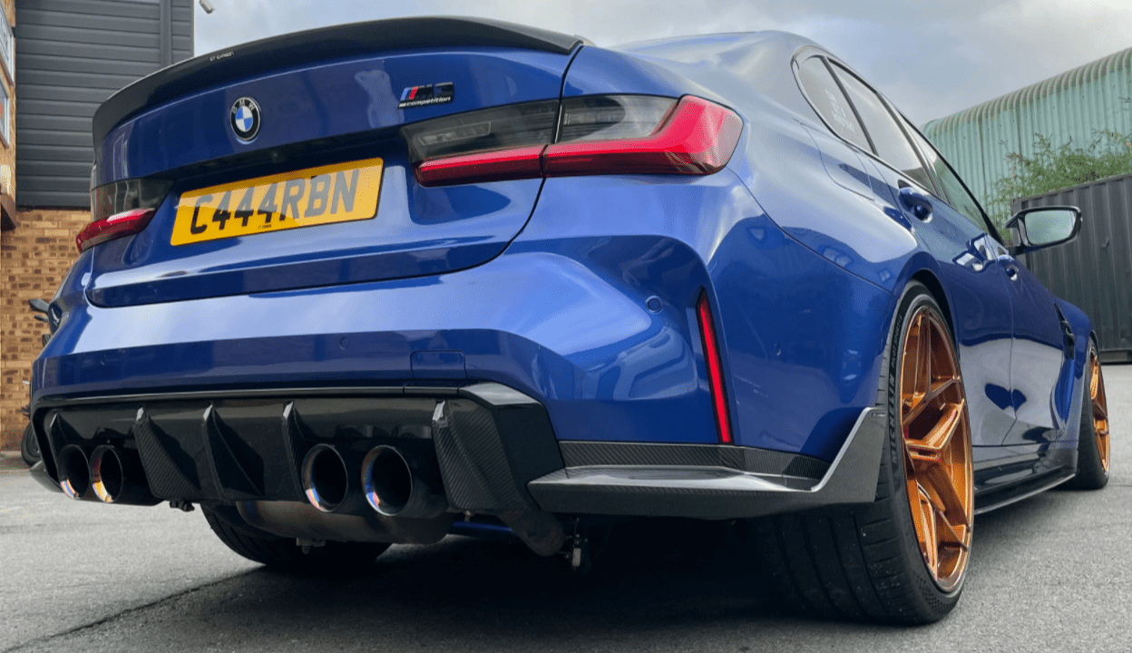 BMW G82/G83 M4 - Carbon Fibre Rear Bumper Corners MP Style - KITS UK