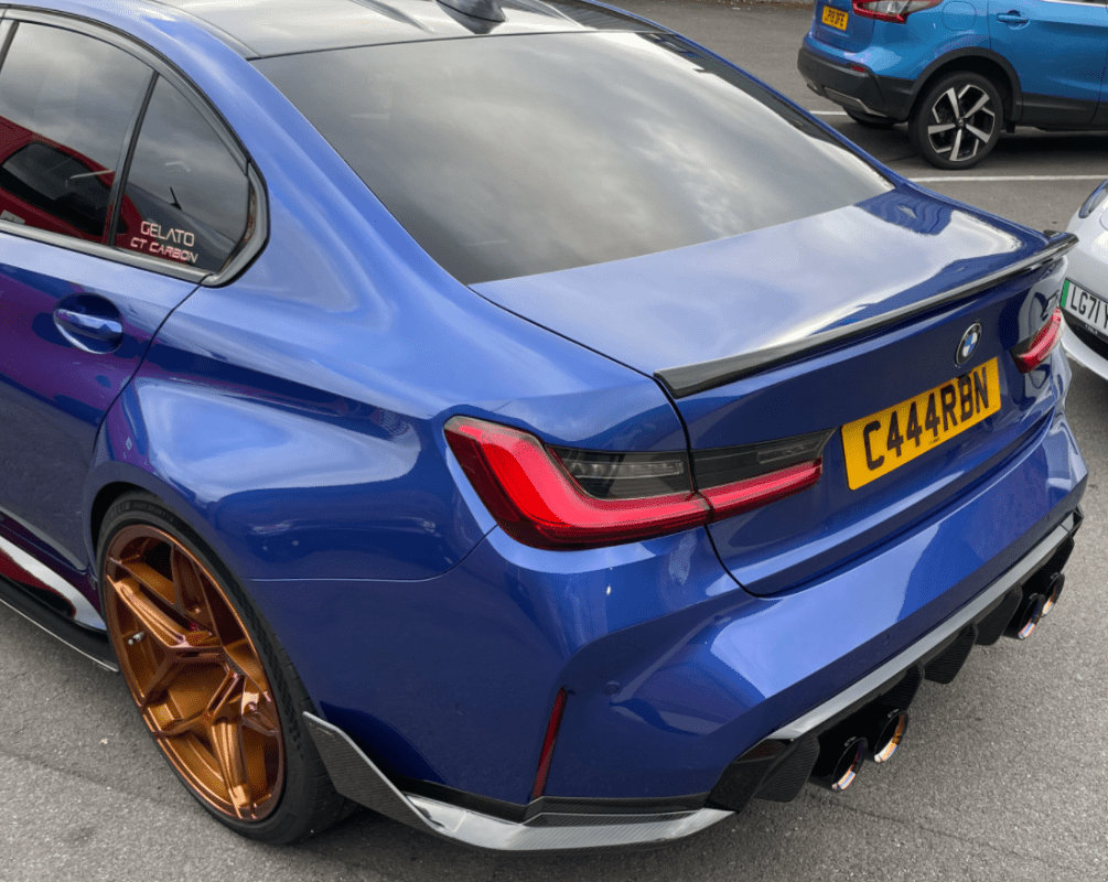 BMW G82/G83 M4 - Carbon Fibre Rear Bumper Corners MP Style - KITS UK