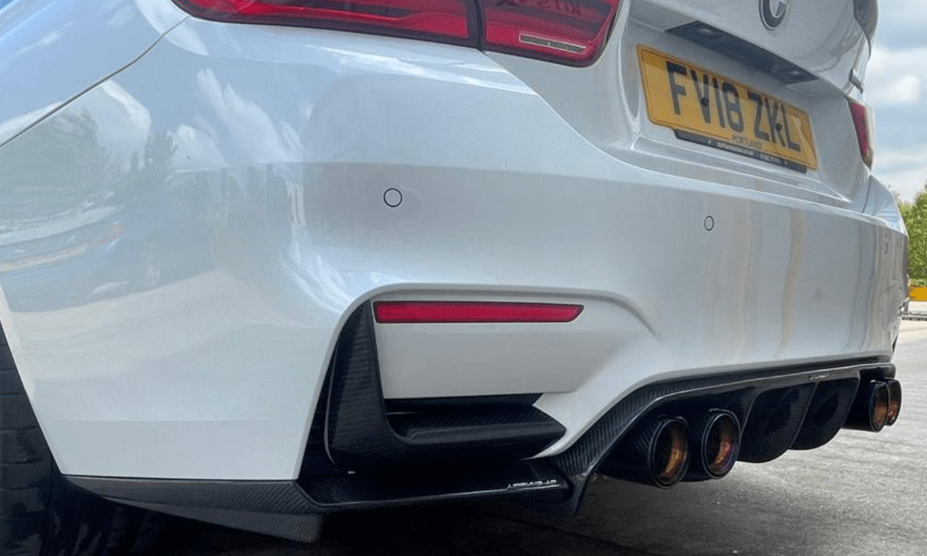 BMW M3 & M4 (F80 F82 F83) Gloss Black Diffuser 3pcs - V STYLE - KITS UK