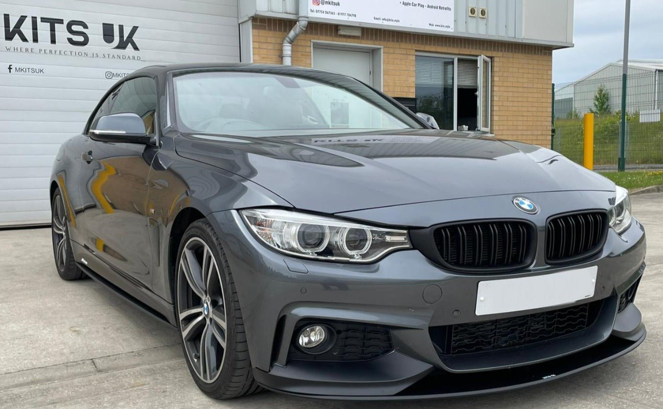 BMW F32 Full Performance Package showcasing a stylish gray BMW 4 Series Coupé parked outside.