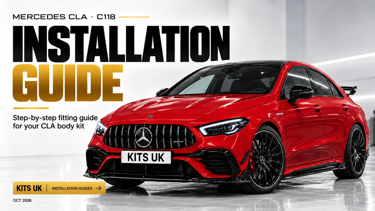 Mercedes CLA C118 Installation Guide | Gloss Black to Full Grille Swap | KITS UK