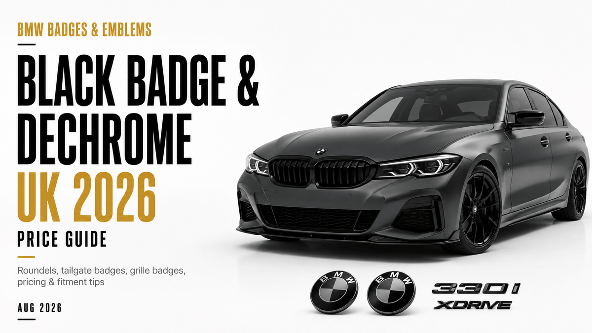 BMW Badges & Emblems Guide UK | Black Badge & Dechrome Prices 2026
