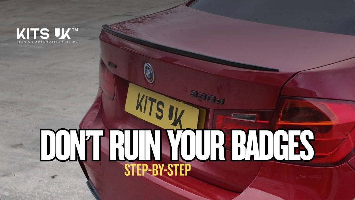 How to remove car badges from a BMW without damaging the paint, featuring a step-by-step guide.