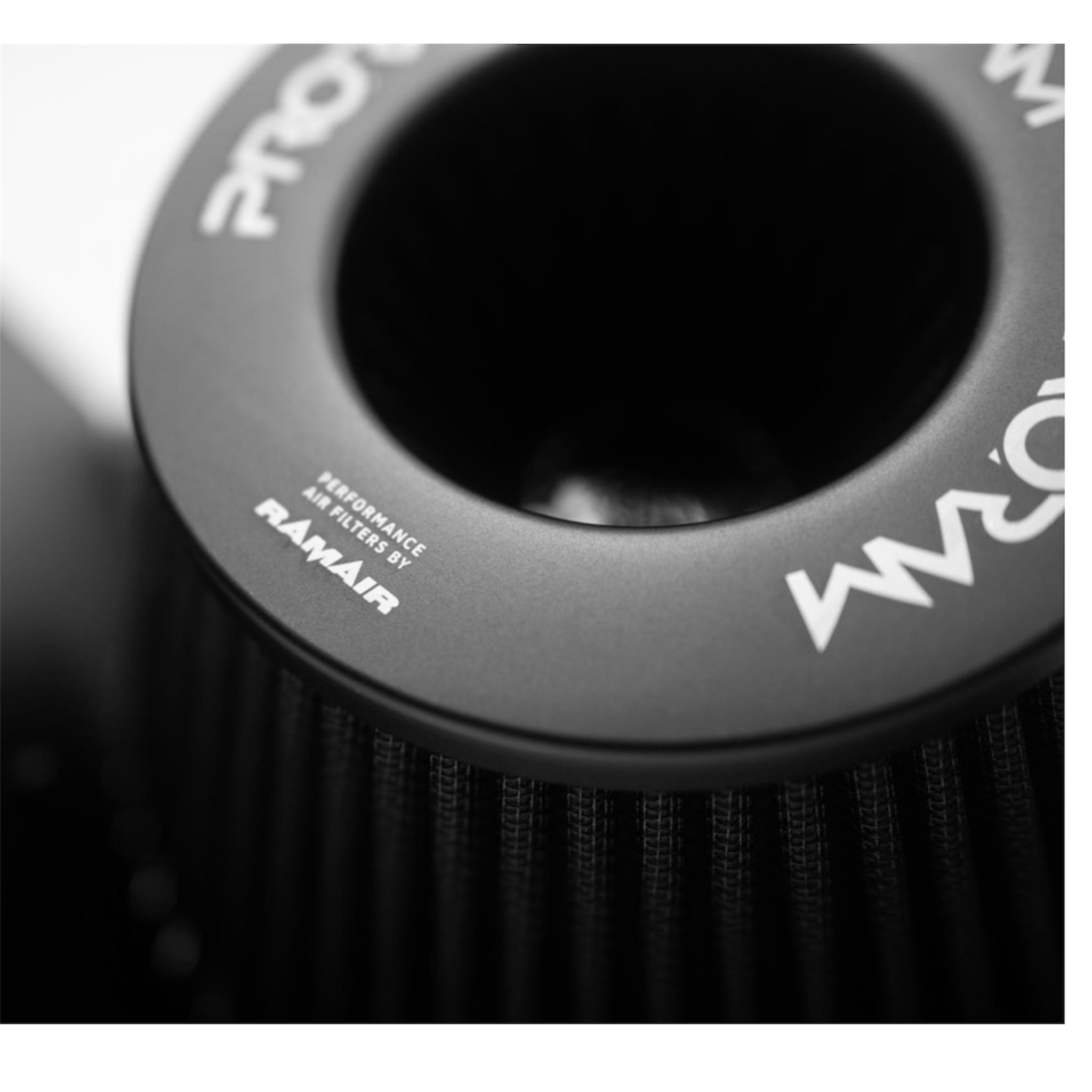 Close-up of RamAir performance induction kit filter for M2 M3 M4 S58 performance induction kit.