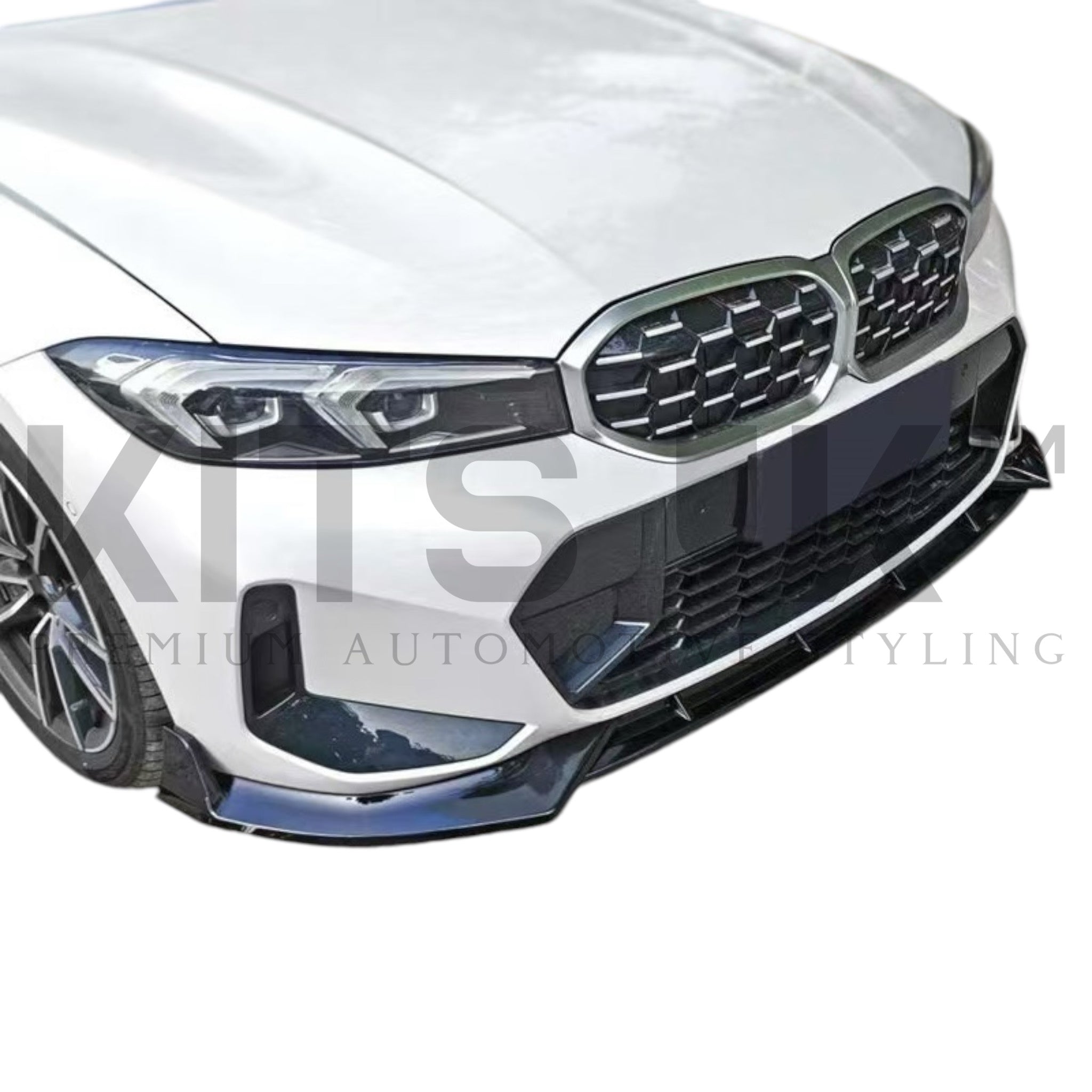 BMW 3 Series G20 LCI Gloss Black Splitter (KITS UK Style)
