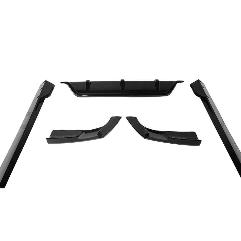 BMW G06 X6 LCI gloss black kit components made from high-quality ABS plastic in a sleek gloss black finish.