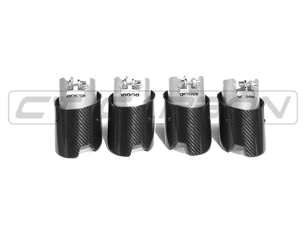 CT Carbon Vehicles & Parts BMW G80/G81/G82/G83 CARBON EXHAUST TIPS - STAINLESS (SET OF 4) - KITS UK