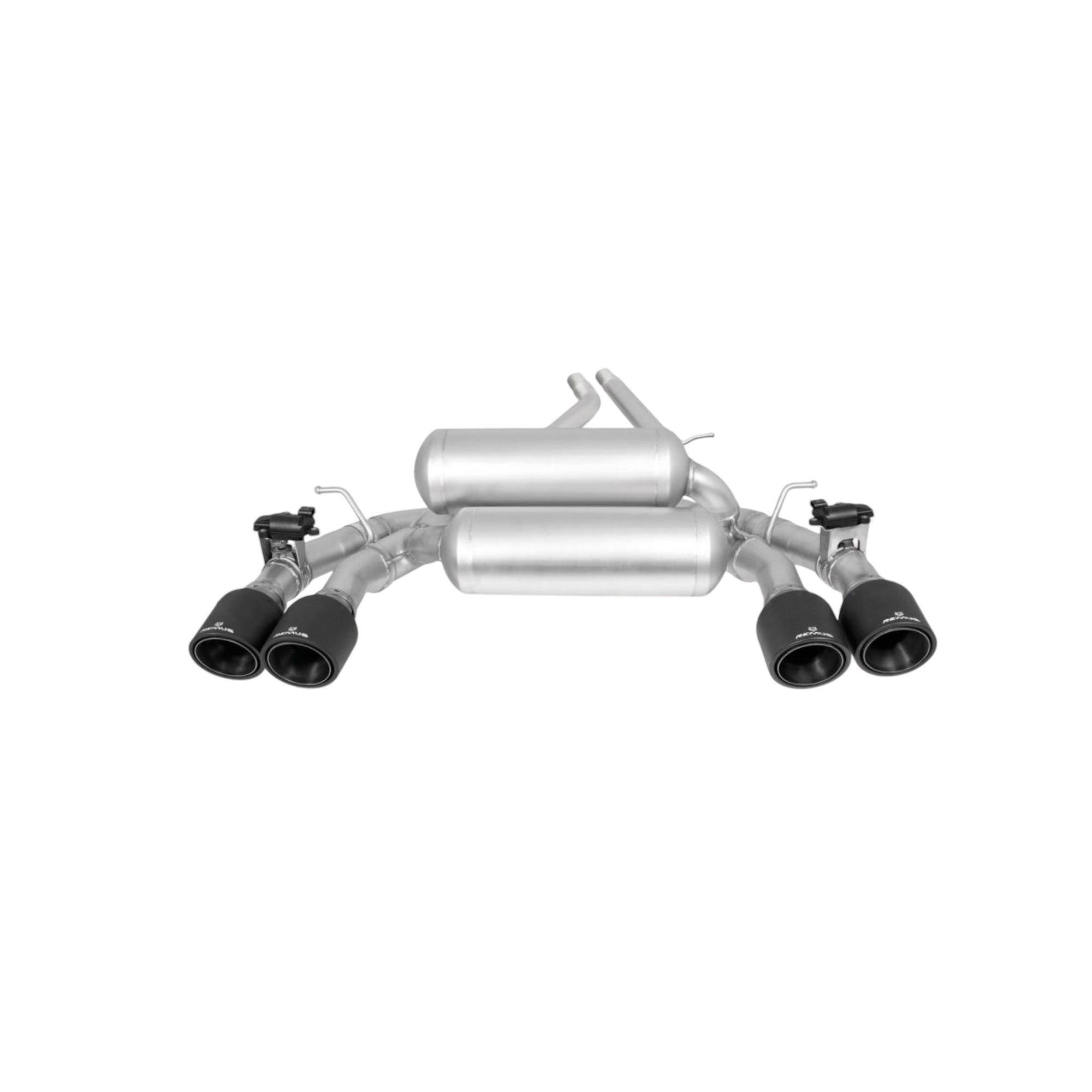 BMW M2 Competition F87N Coupe 3.0l 302kW 09/2018=> (S55B30, mit OPF/with GPF, EURO 6d - TEMP) RACING GPF - back - system L/R: RACING sport exhaust centered with 2 integrated valves and GPF - Back center section replacement tube (selectable tail pipes), NO (EC - ) A - KITS UK