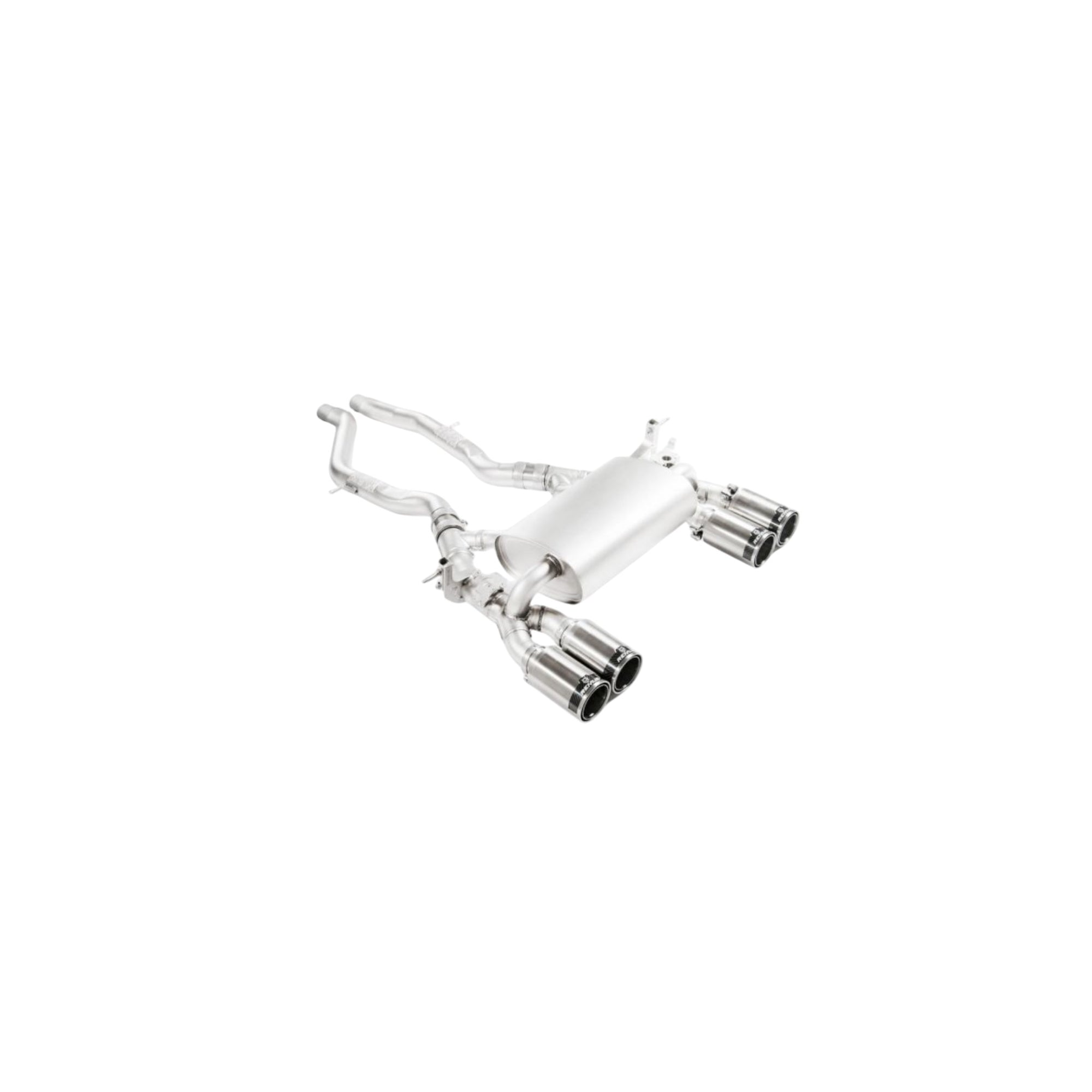BMW M2 Competition F87N Coupe 3.0l 302kW 09/2018=> (S55B30, mit OPF/with GPF, EURO 6d - TEMP). RACING GPF - back - system L/R: Sport exhaust centered with 2 integrated valves and GPF - Back center section replacement tube (selectable tail pipes), NO (EC - ) APPROVA - KITS UK