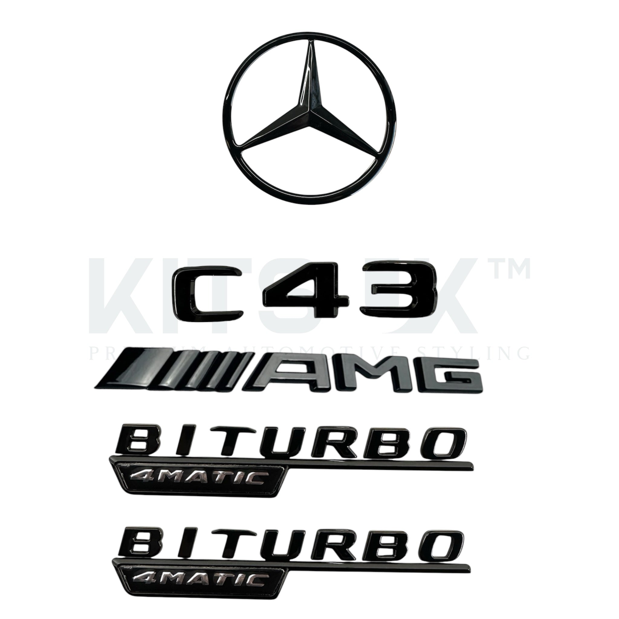 Mercedes W205 C43 Black Badge Package (WITHOUT FRONT GRILLE STAR) - KITS UK