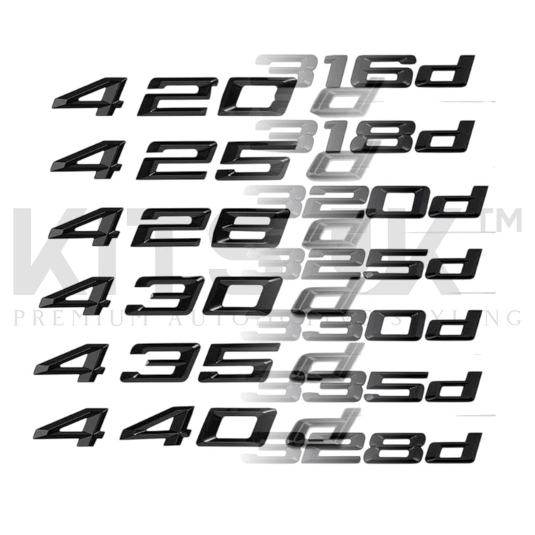 BMW F & G Series Black Tailgate Badges | Gloss Black Rear Badge