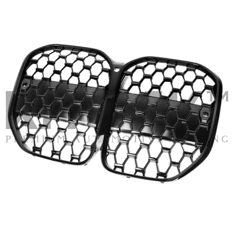 BMW G22, G23, 4 Series Grille Diamond Style 2020+ Gloss Black
