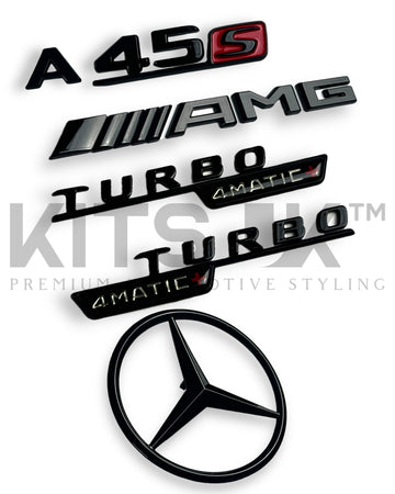 Mercedes A45/A45s Black Badge Package (WITHOUT FRONT GRILLE STAR) - KITS UK