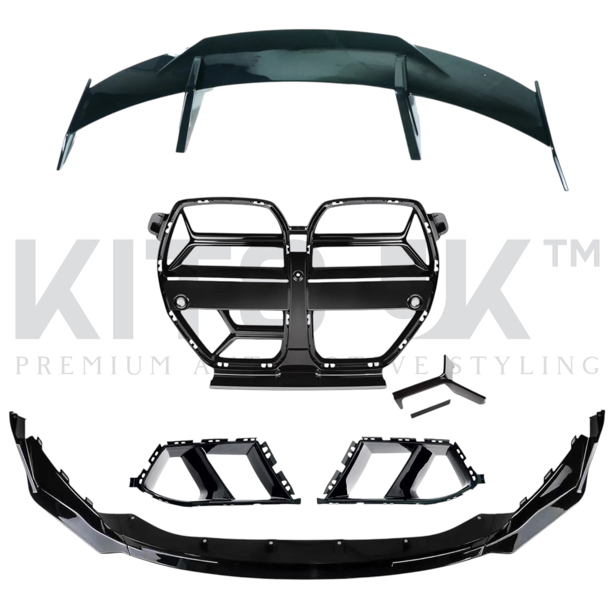 BMW M3 M4 G80G82 Gloss Black Styling Package exterior upgrades for performance-inspired look.
