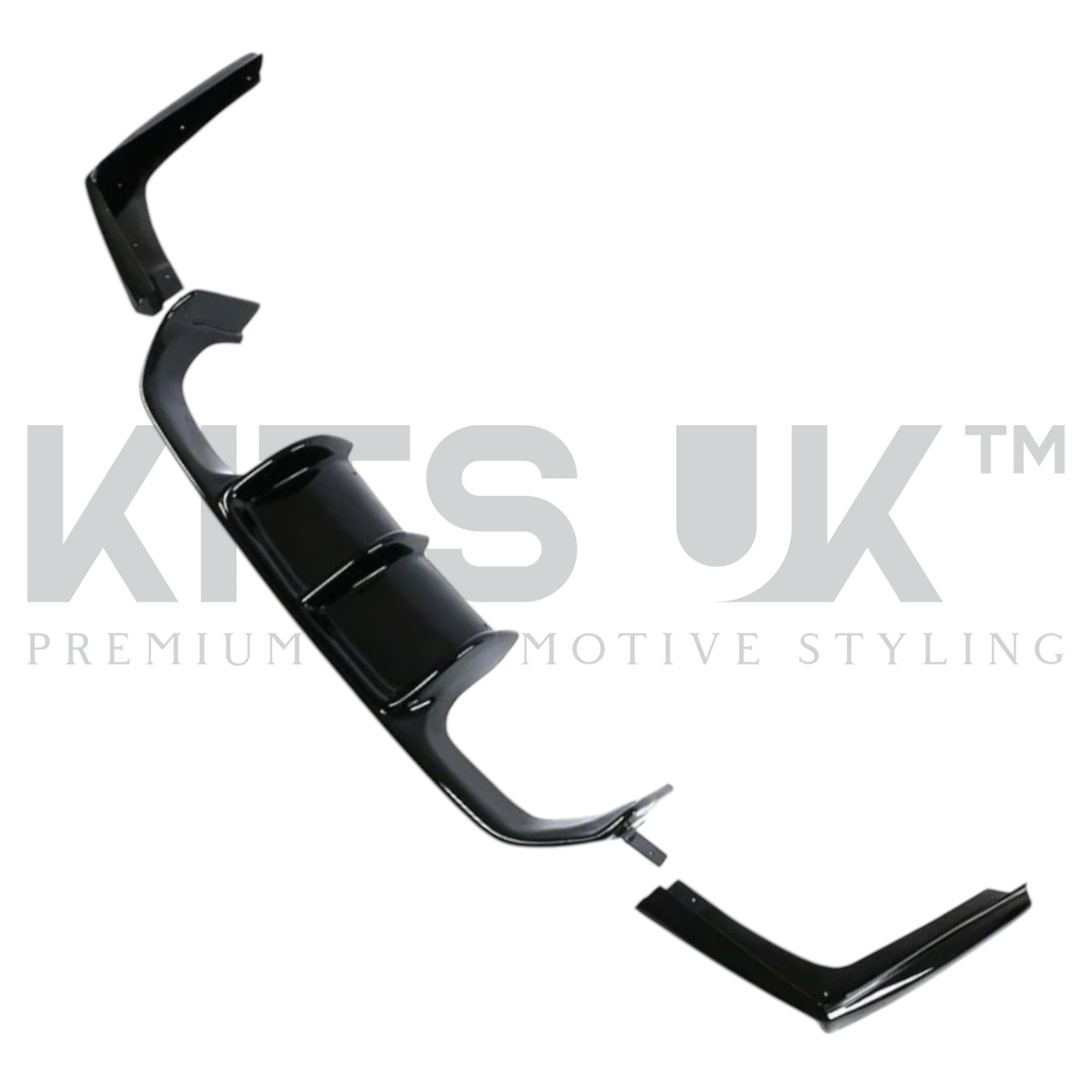 BMW M3 & M4 (F80 F82 F83) Gloss Black Diffuser 3pcs - V STYLE - KITS UK