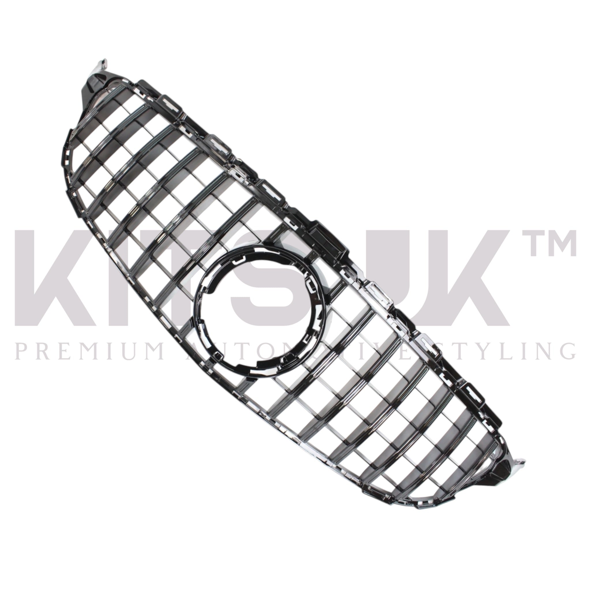 Mercedes W205 C CLASS 2014-2018 Gloss Black Grille - KITS UK