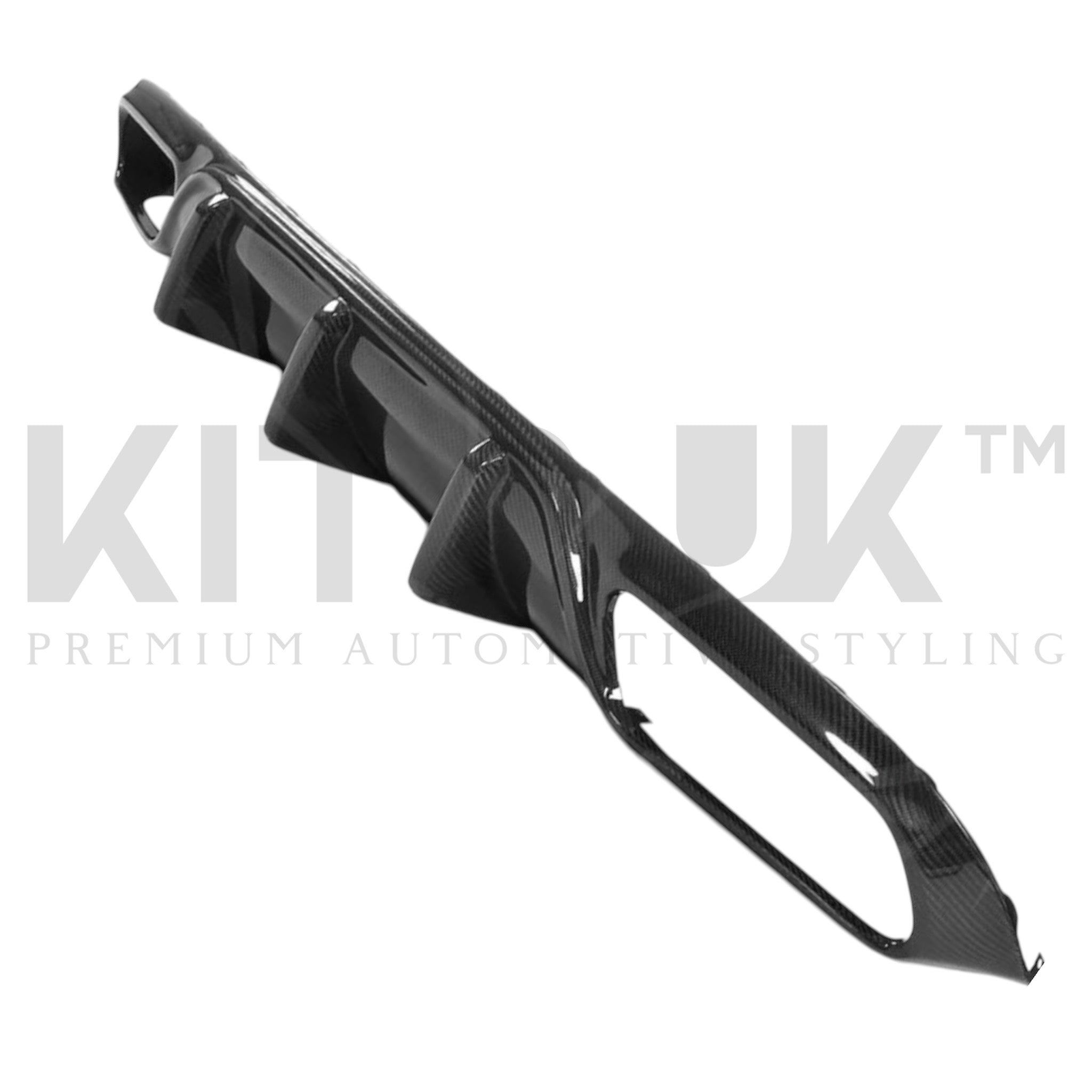 Mercedes W205 C63s/C63 Coupé 2DR Carbon Fibre Diffuser - OEM+ CT STYLE - KITS UK