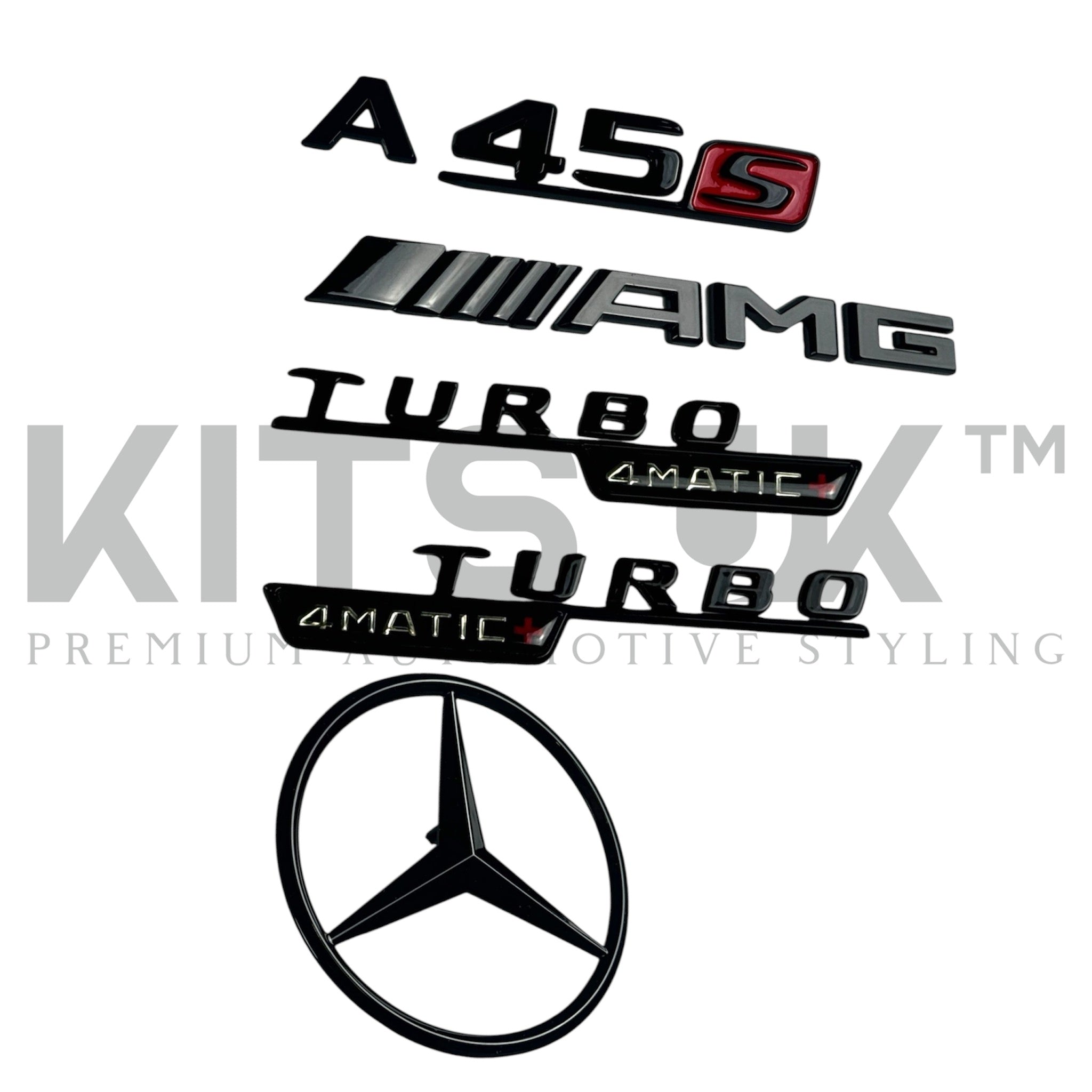 Mercedes A45/A45s Black Badge Package (WITHOUT FRONT GRILLE STAR) - KITS UK