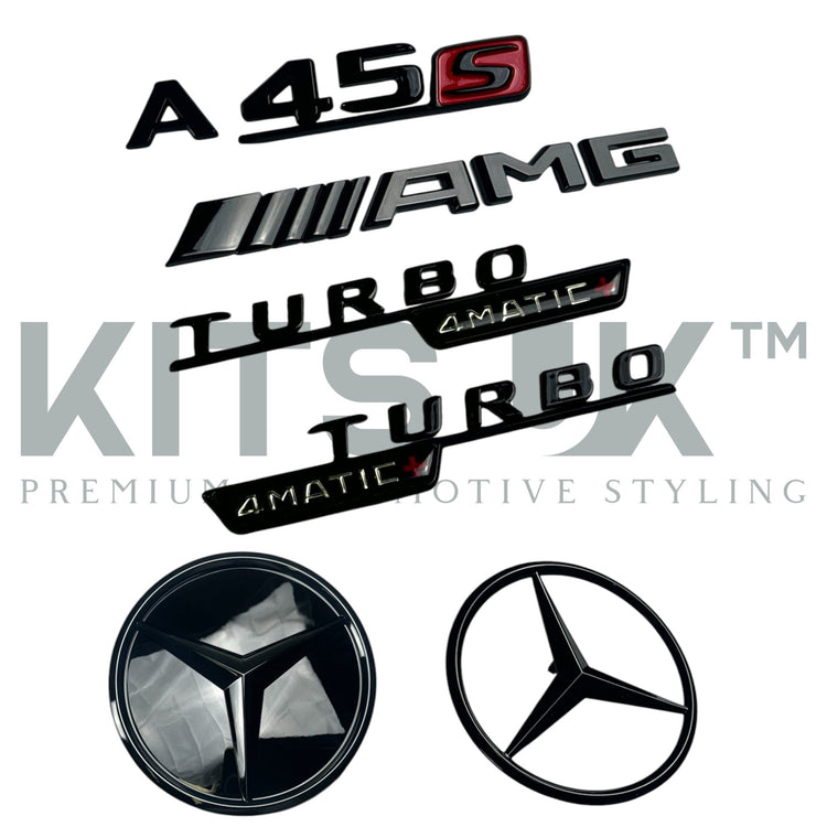 Mercedes A45 A45s Black Badge Package (WITH FRONT GRILLE STAR)