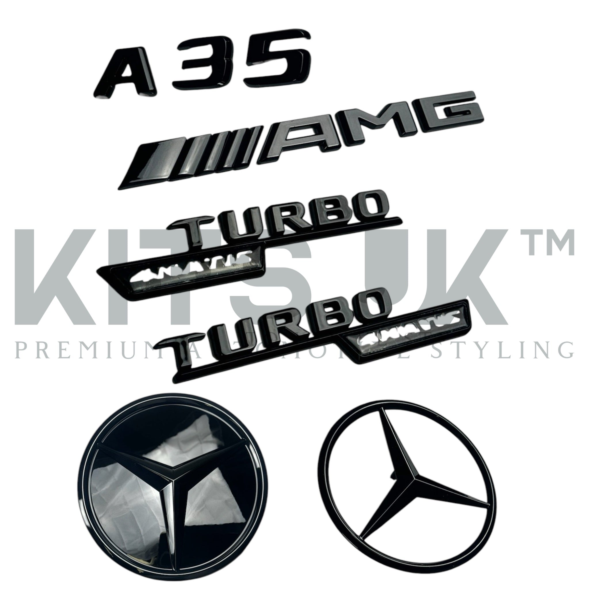 Mercedes A35 Black Badge Package (WITH FRONT GRILLE STAR) - KITS UK