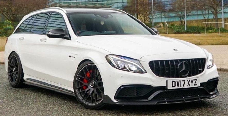 Mercedes W205/C63 Saloon/Estate Carbon Fibre Splitter - B Style