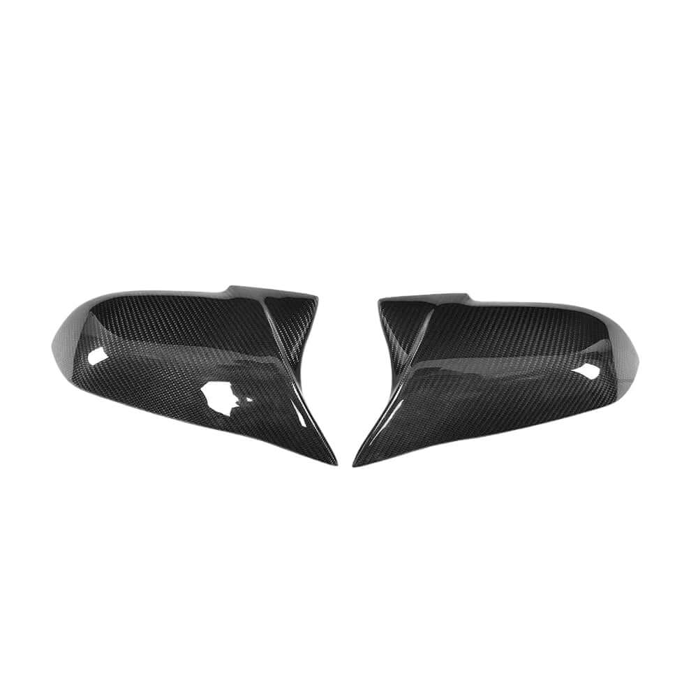 BMW F40 F44 carbon fibre mirror covers showcasing high-quality carbon fiber design.