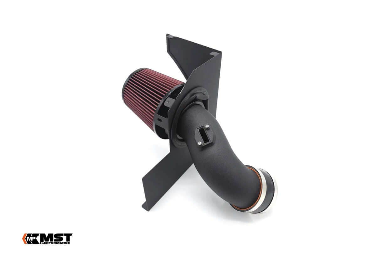 MST Performance Induction Kit for 1234 Series 3.0 B58 BMW with red air filter and black heat shield