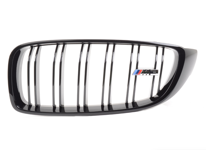 F80 M3 Kidney Grilles (High Gloss Black) - OEM