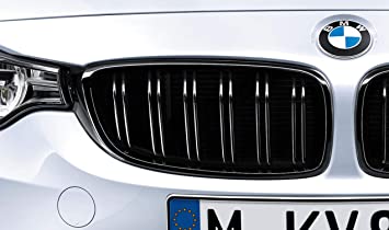 F80 M3 Kidney Grilles (High Gloss Black) - OEM