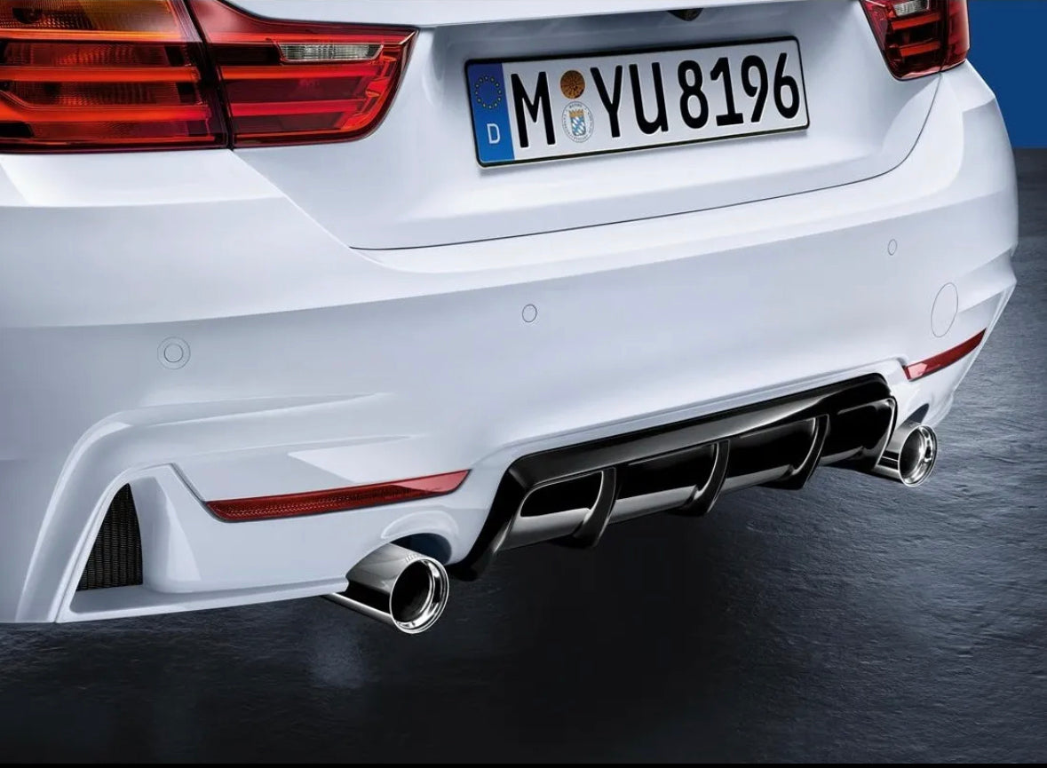 4 Series F32/F33/F36 Rear Diffuser (Matte Black) - OEM - KITS UK