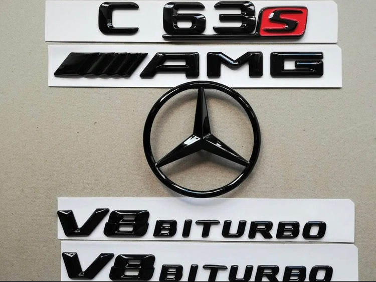 Mercedes W205 C63 C63s Black Badge Package (WITHOUT FRONT GRILLE STAR)