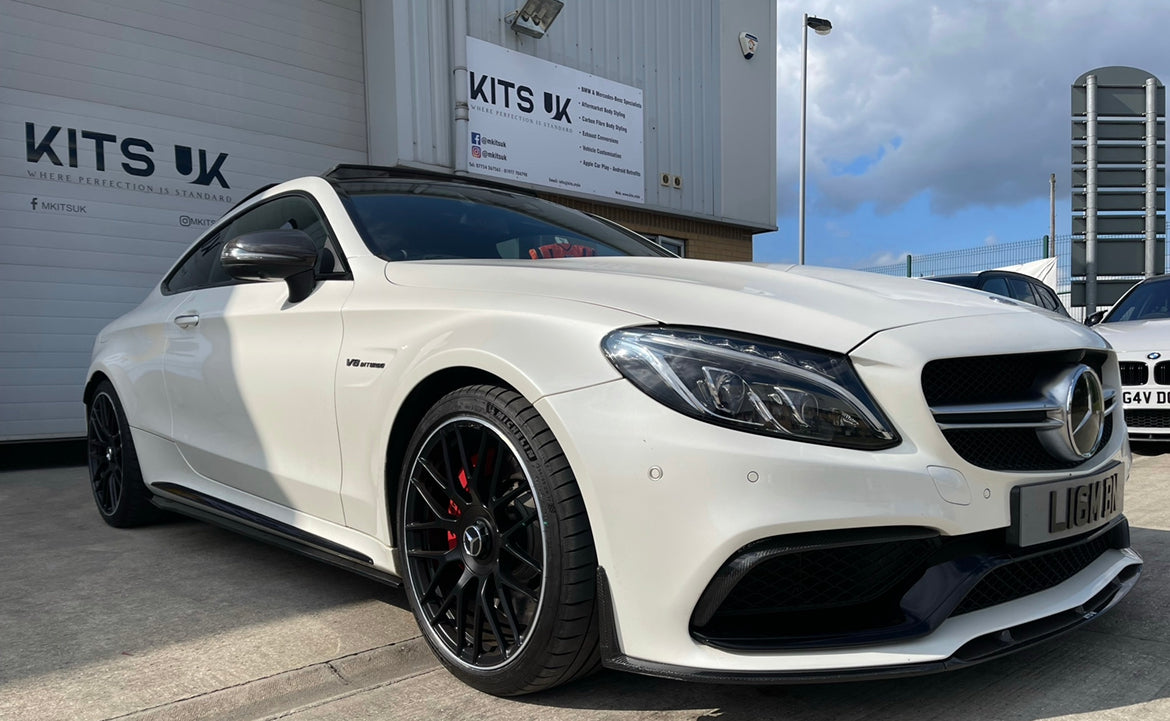 Mercedes Benz C63/C63S W205 Coupé & Saloon Carbon Fibre Bumper Canards - KITS UK