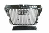AUDI A3 S3 8P 2008-2012 ALL BLACK HONEYCOMB GRILLE - CT Grille - KITS UK