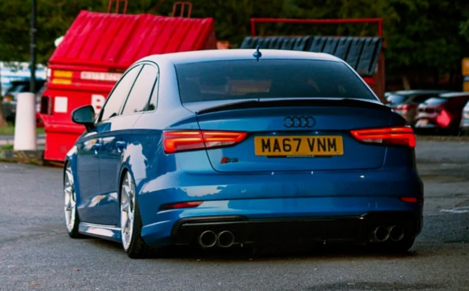 AUDI A3 S3 RS3 8V SALOON CARBON FIBRE SPOILER - V STYLE - KITS UK