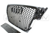 AUDI A4 S4 B8 2008-2012 ALL BLACK HONEYCOMB GRILLE - CT Grille - KITS UK
