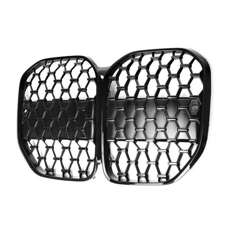 BMW G22, G23, 4 Series Grille Diamond Style 2020+ Gloss Black