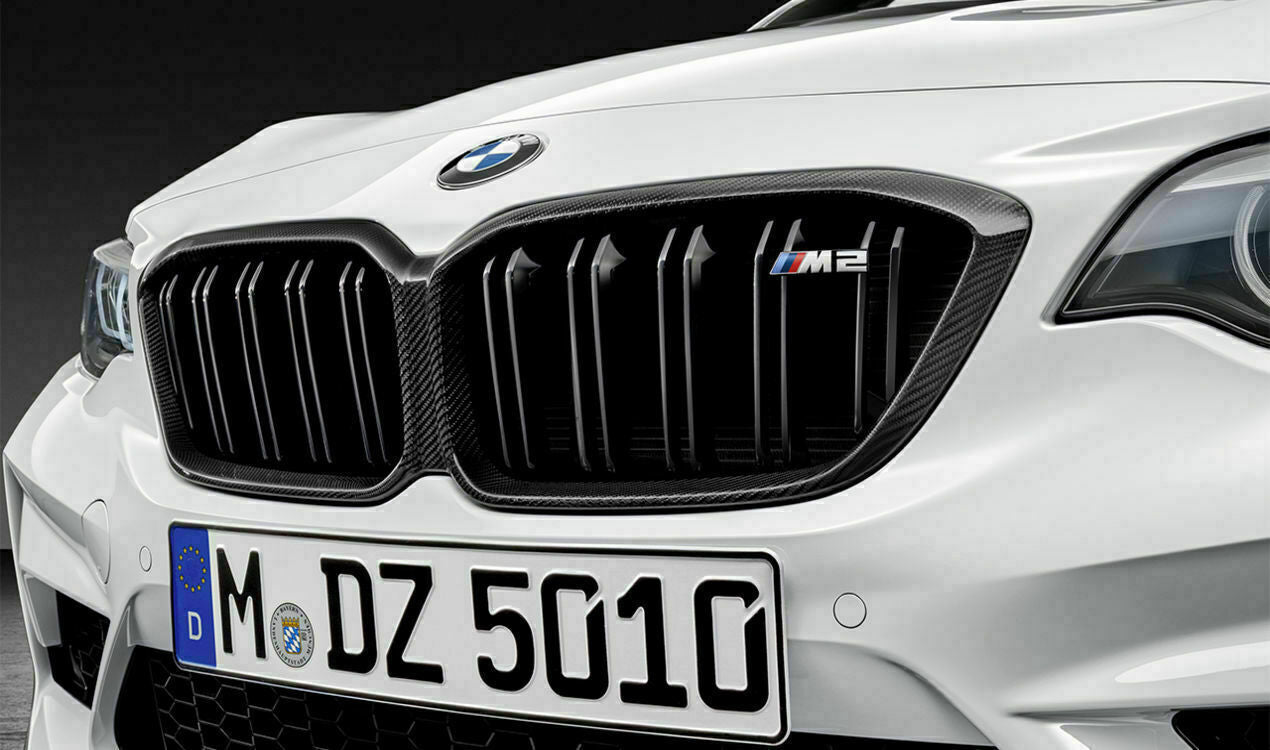 F87 M2 Competition Kidney Grilles (Carbon Fibre) - OEM